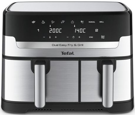 Tefal - Dual Easy Fry & Grill - Heteluchtfriteuse - RVS - 2700W - 8,3L