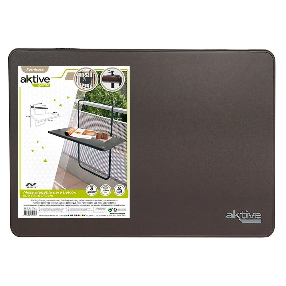 Aktive Klappbarer und hängender Metalltisch für Balkon 60X40 cm