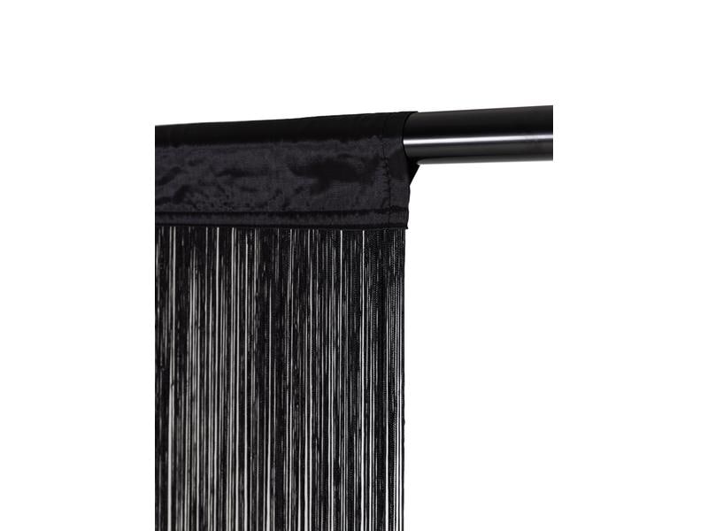 COCON Fadenvorhang 90 cm x 200 cm, Schwarz Dekorativer Fransenvorhang