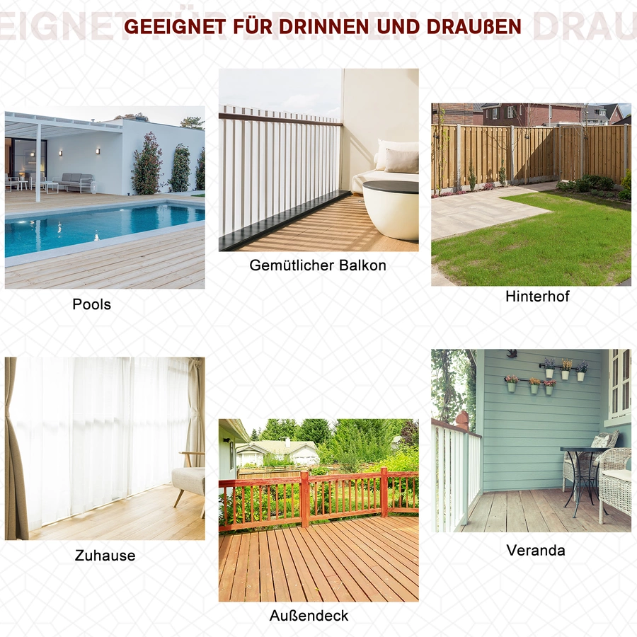 Outsunny Gartenstuhl aus Massivholz braun