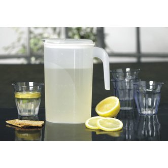 Pichet, 1,5 litre, transparent/blanc