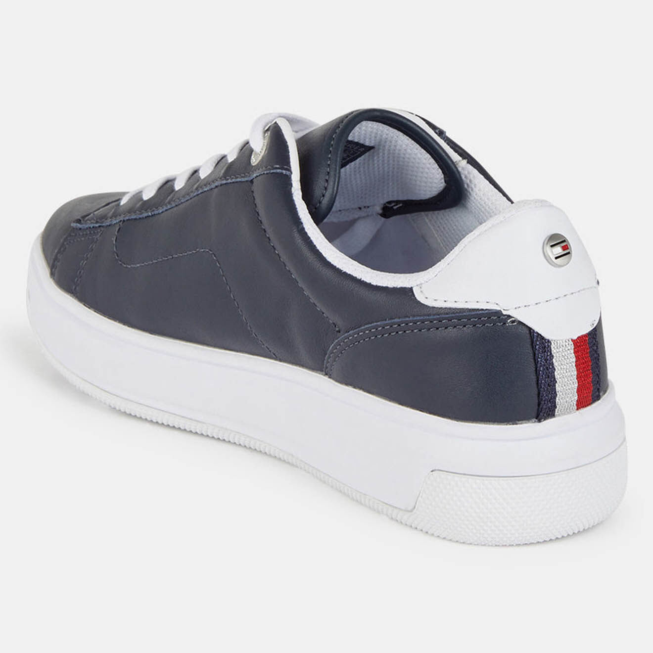 Tommy Hilfiger Baskets en Cuir Cupsole bleu marine