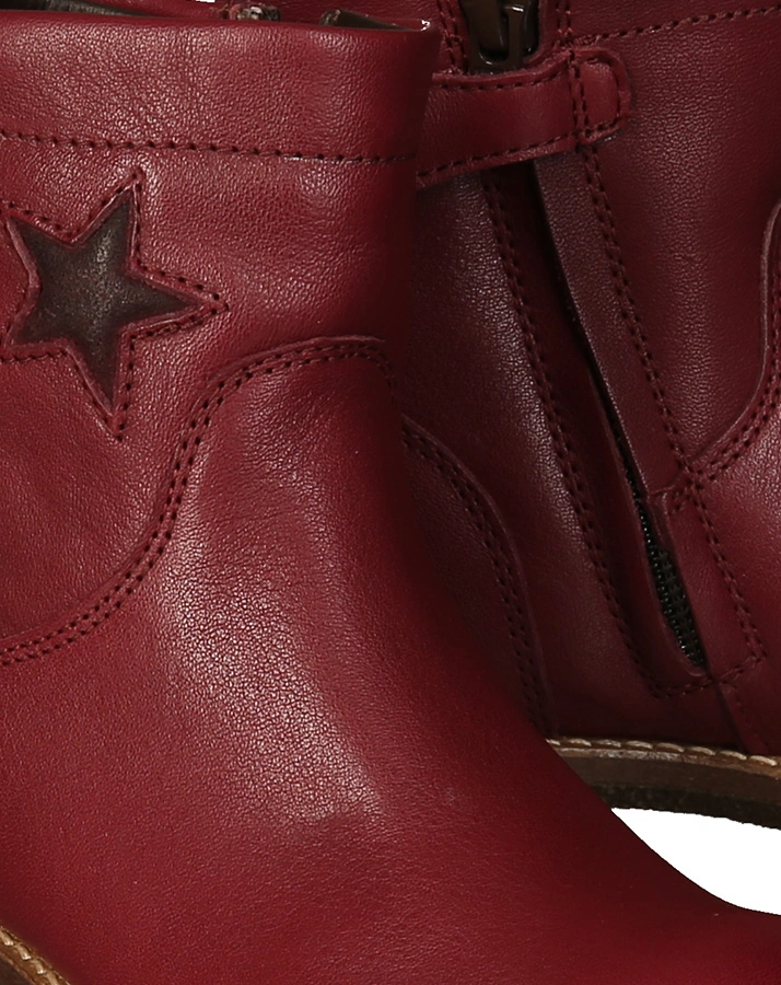 Leder-Boots STERNSTUNDE in bordeaux