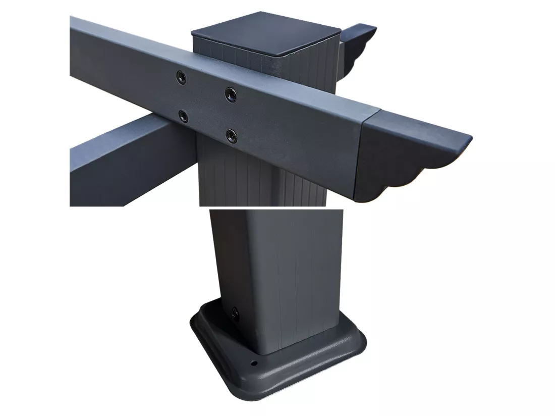 Pergola autoportante 3 × 4m CASSIS beige - structure aluminium - HAPPY GARDEN