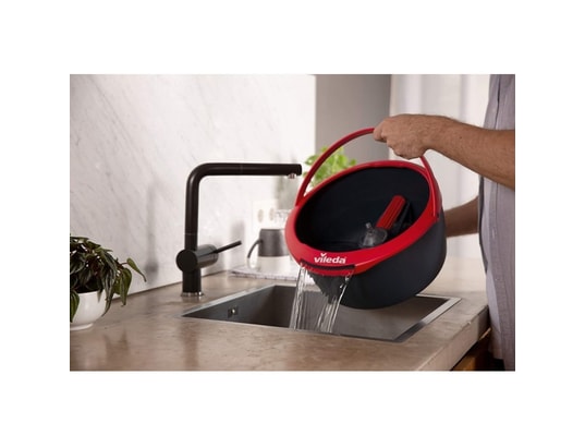 VILEDA - Seau + Balai Balai laveur spin & clean essorage sans effort par simple ac...