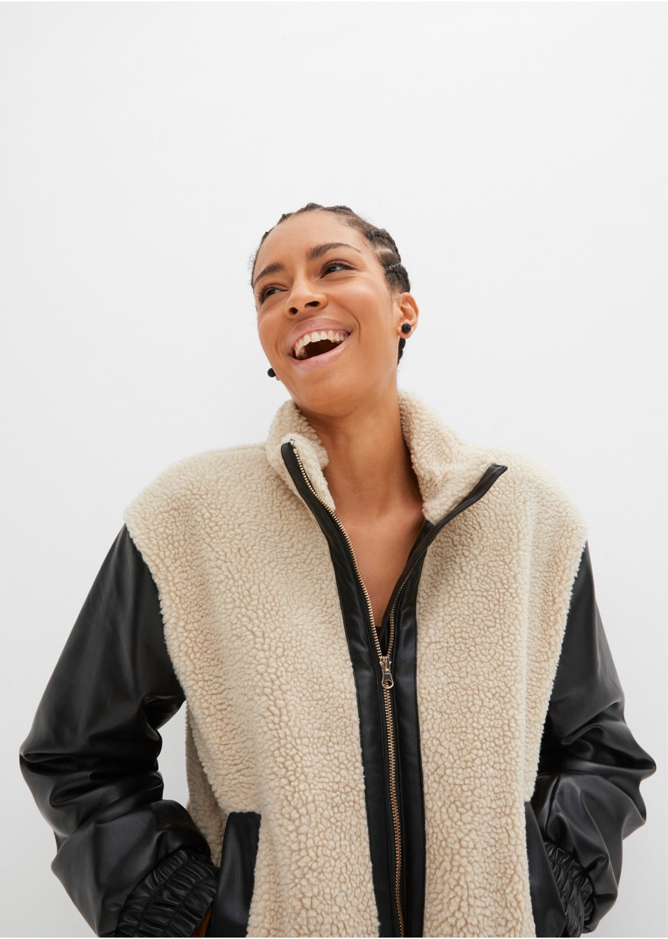 Veste en mélange de matière