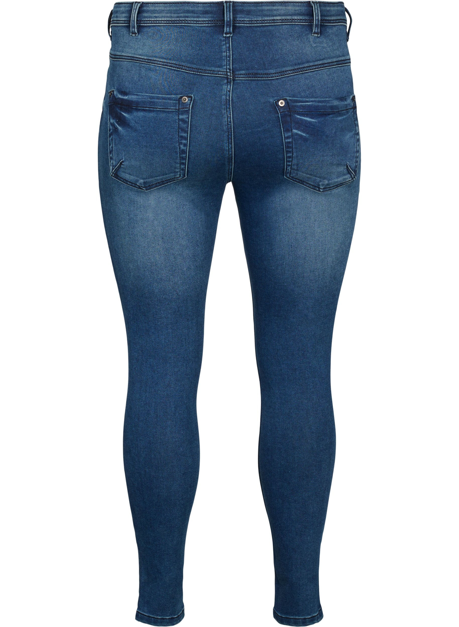 Cropped Amy jeans med lynlås