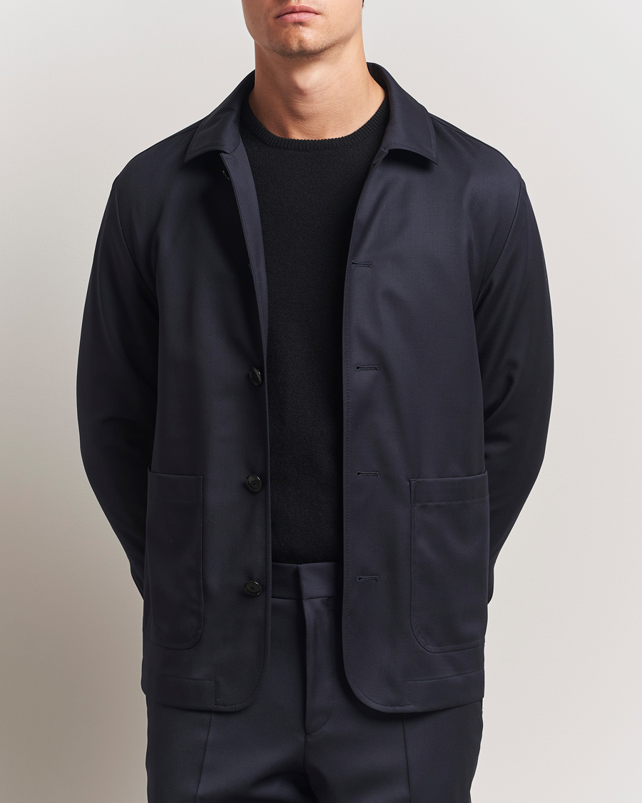 BOSS BLACK Carper Overshirt Dark Blue