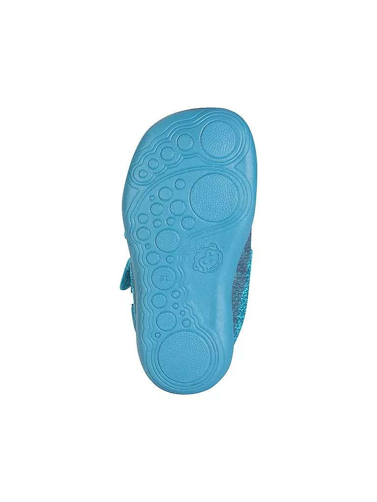 AFFENZAHN Kinder Barfußschuhe KNIT HAPPY Hai blau
