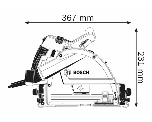 Bosch Professional GKT 55 GCE invalzaag inclusief cirkelzaagblad en L-BOXX 374