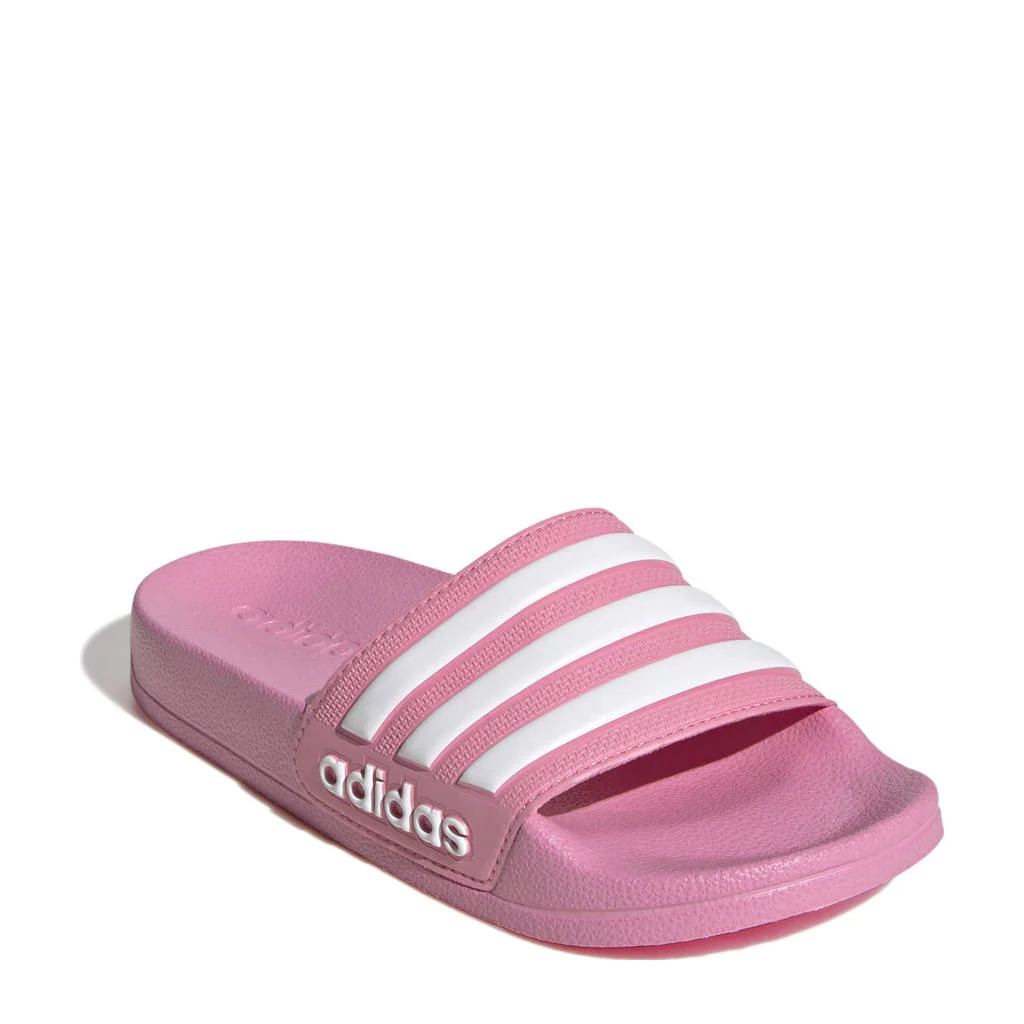 adidas Adilettebadslippers roze/wit