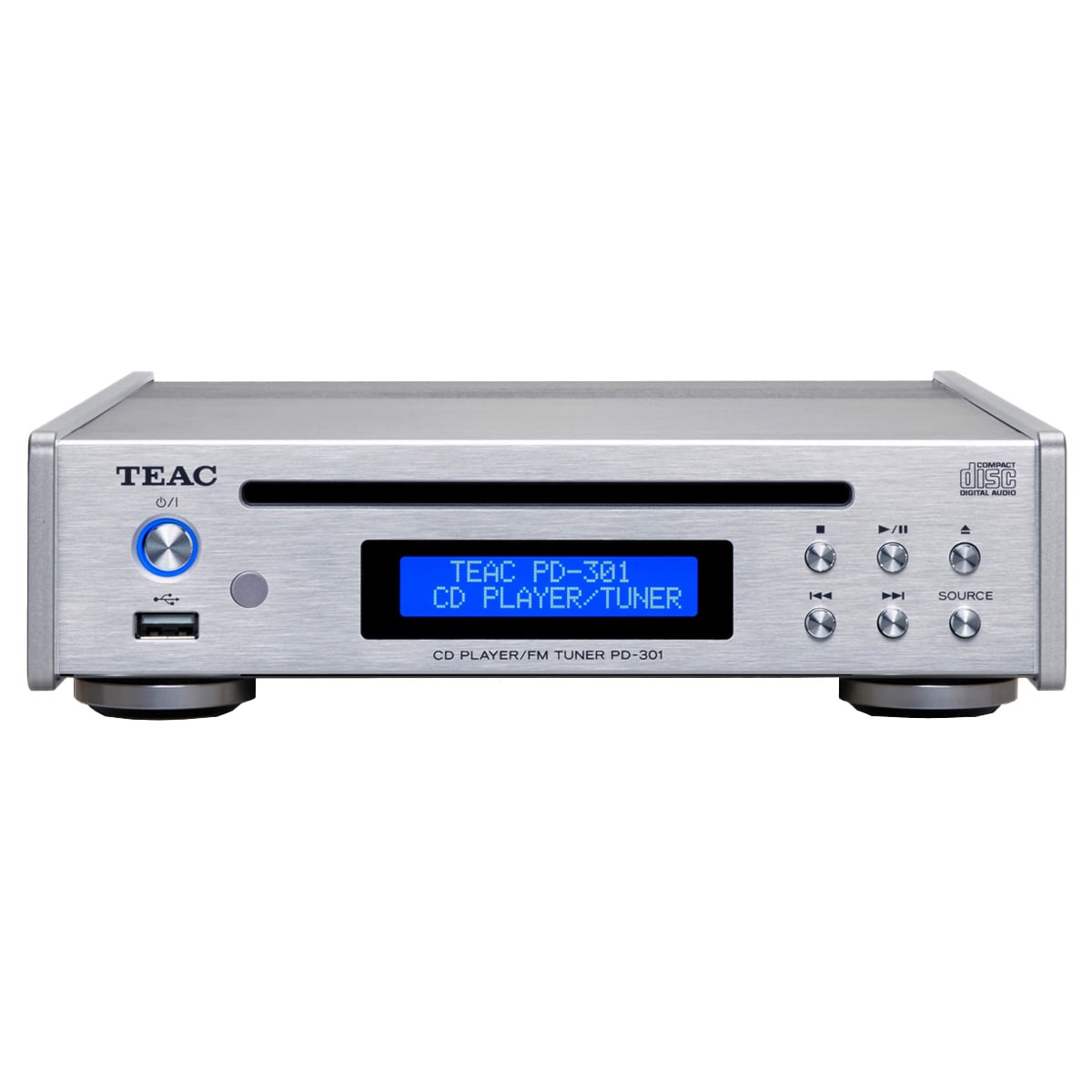 Teac PD-301DAB-X CD-spiller og FM/DAB-tuner (sølv)