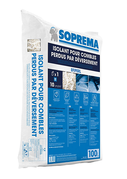 Isolant thermique en vrac Soprema Efiperl® 100L (vendu au sac)