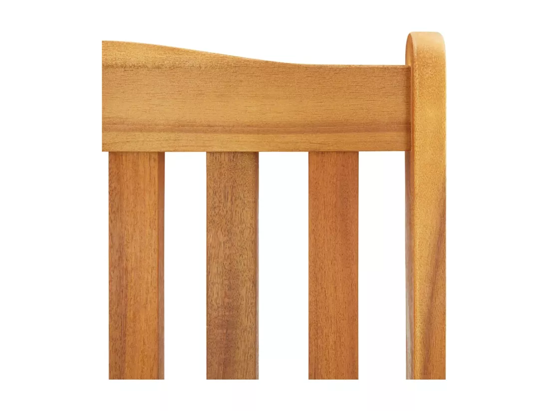 Chaise à bascule avec coussins Bois d'acacia massif 26