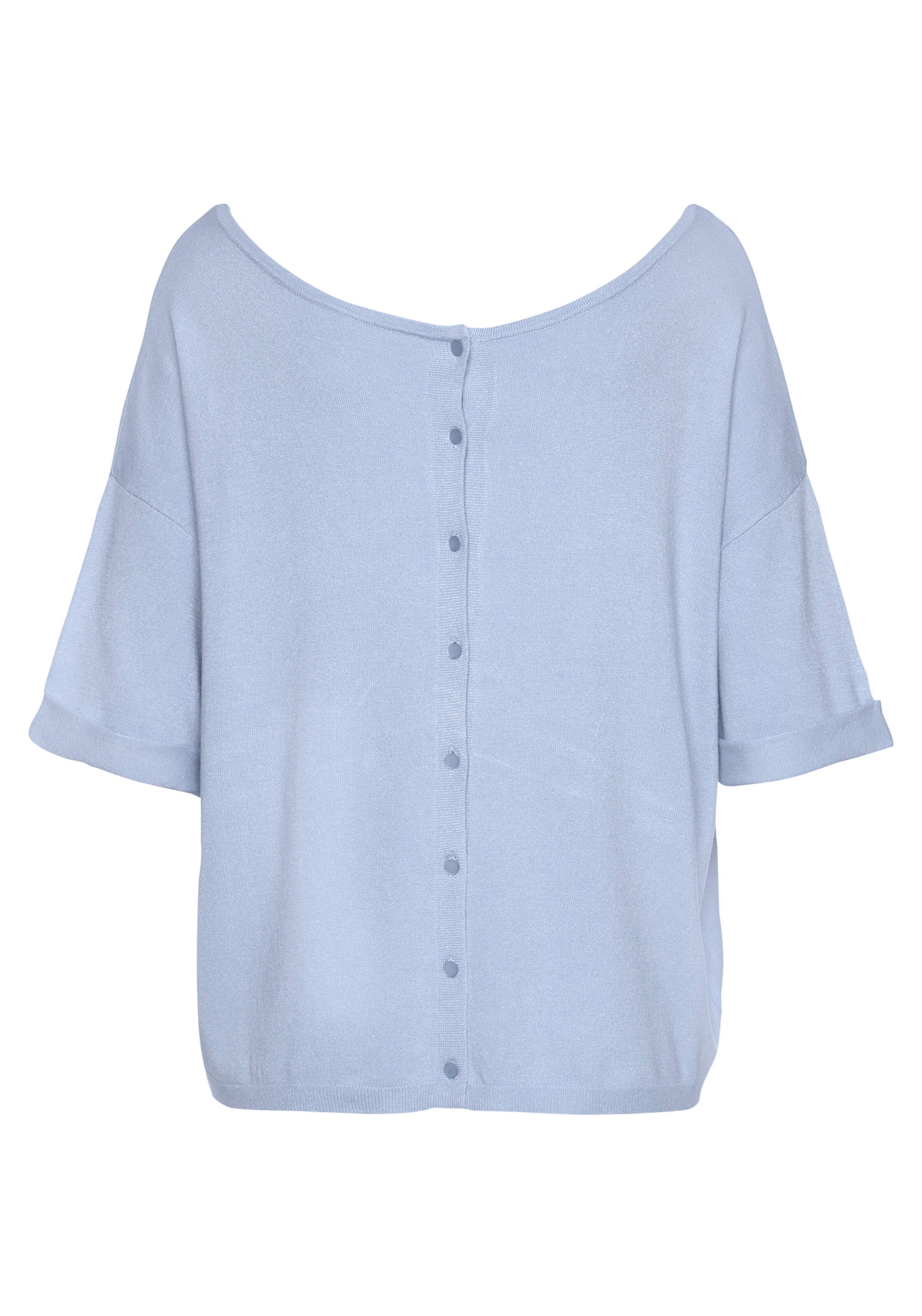 Vivance Kurzarmpullover in hellblau
