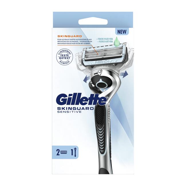 Gillette SkinGuard Sensitive Scheersysteem Met 2 Navulmesjes