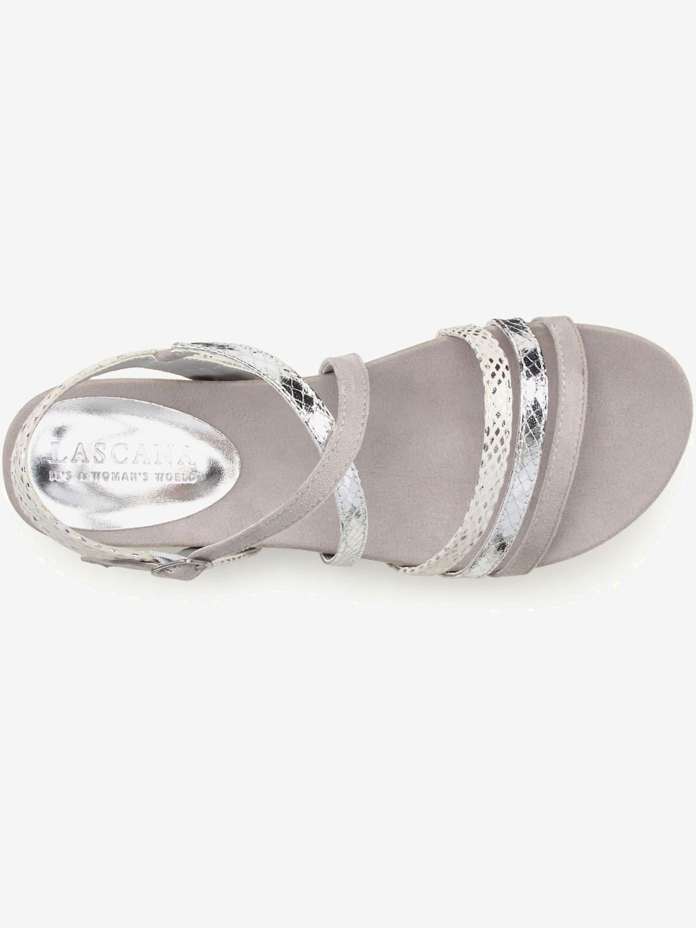 Sandales brides raffinées avec empiècements métalliques