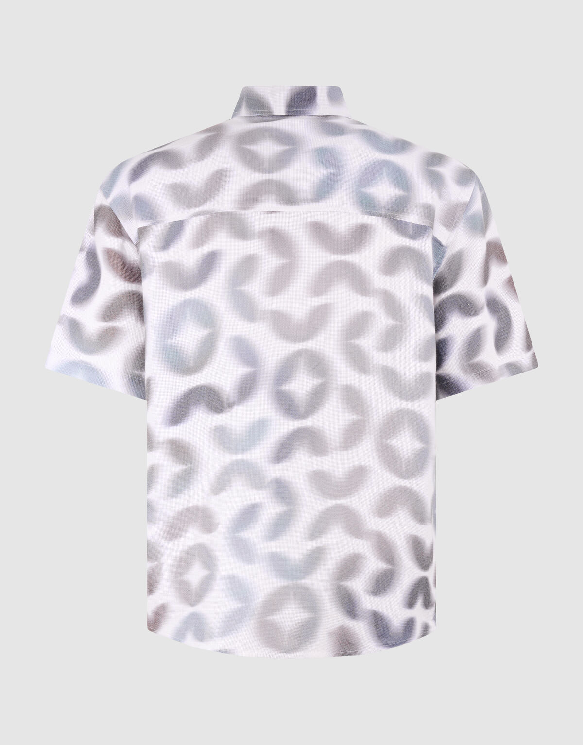 Graphic Spark Print Overhemd Lichtgrijs