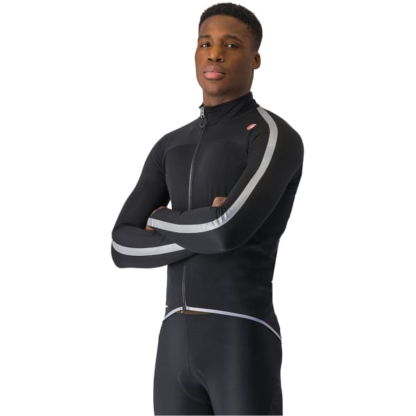 Veste vélo CASTELLI VESTE ULTRA RAIN CAPE BLACK/SILVER REFLEX