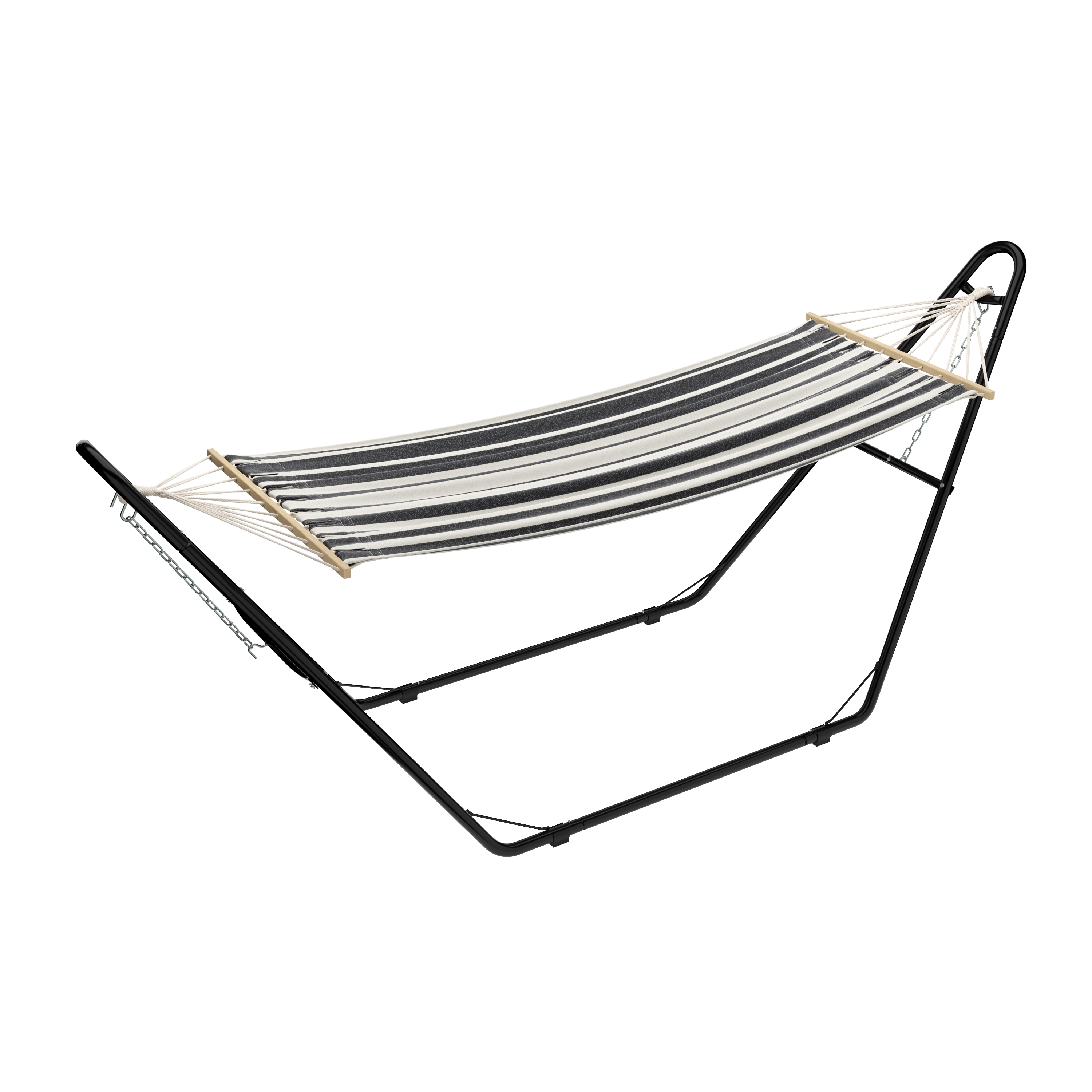 Gestell für Hängematte 325 x 100 cm schwarz