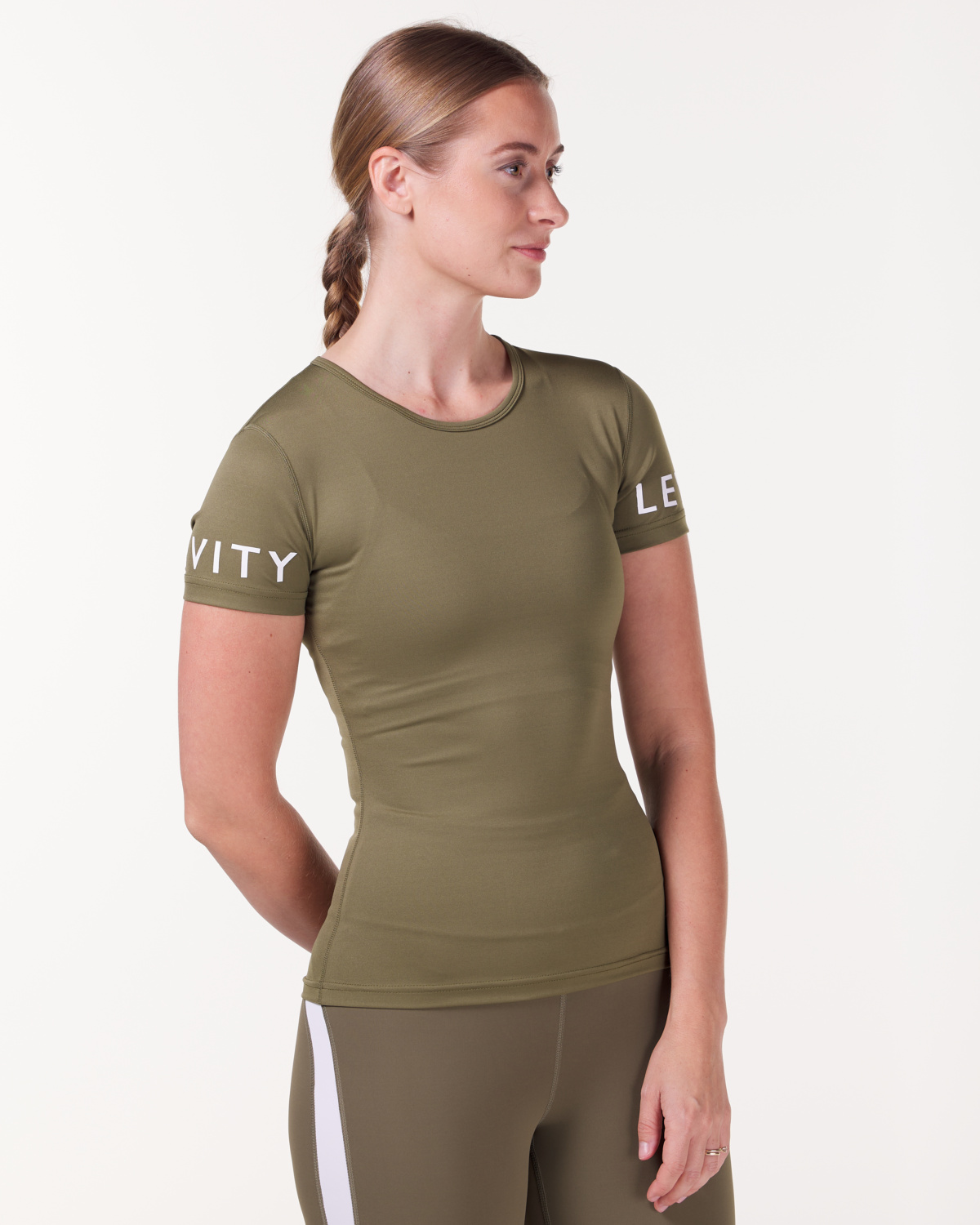 LEVITY Division Lightweight Slim Fit Tee Green Burnt