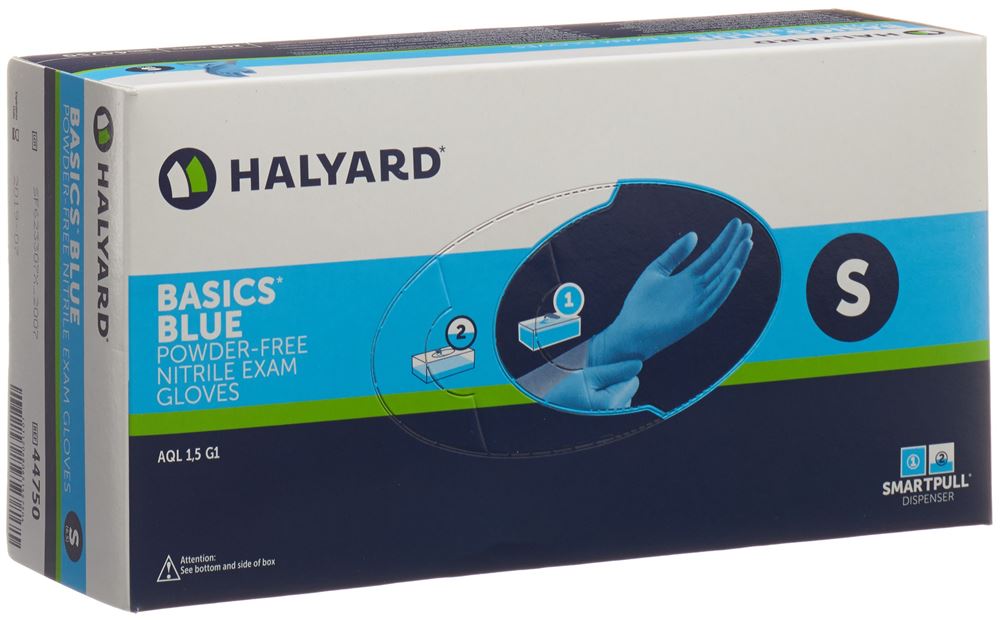 Halyard Untersuchungshandschuhe<br>200 Stück, S, Nitril Basic blau