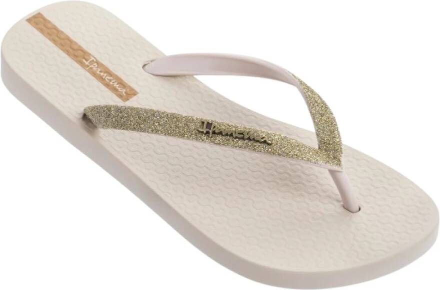 Ipanema Anatomic Lolita teenslippers met glitters lichtroze