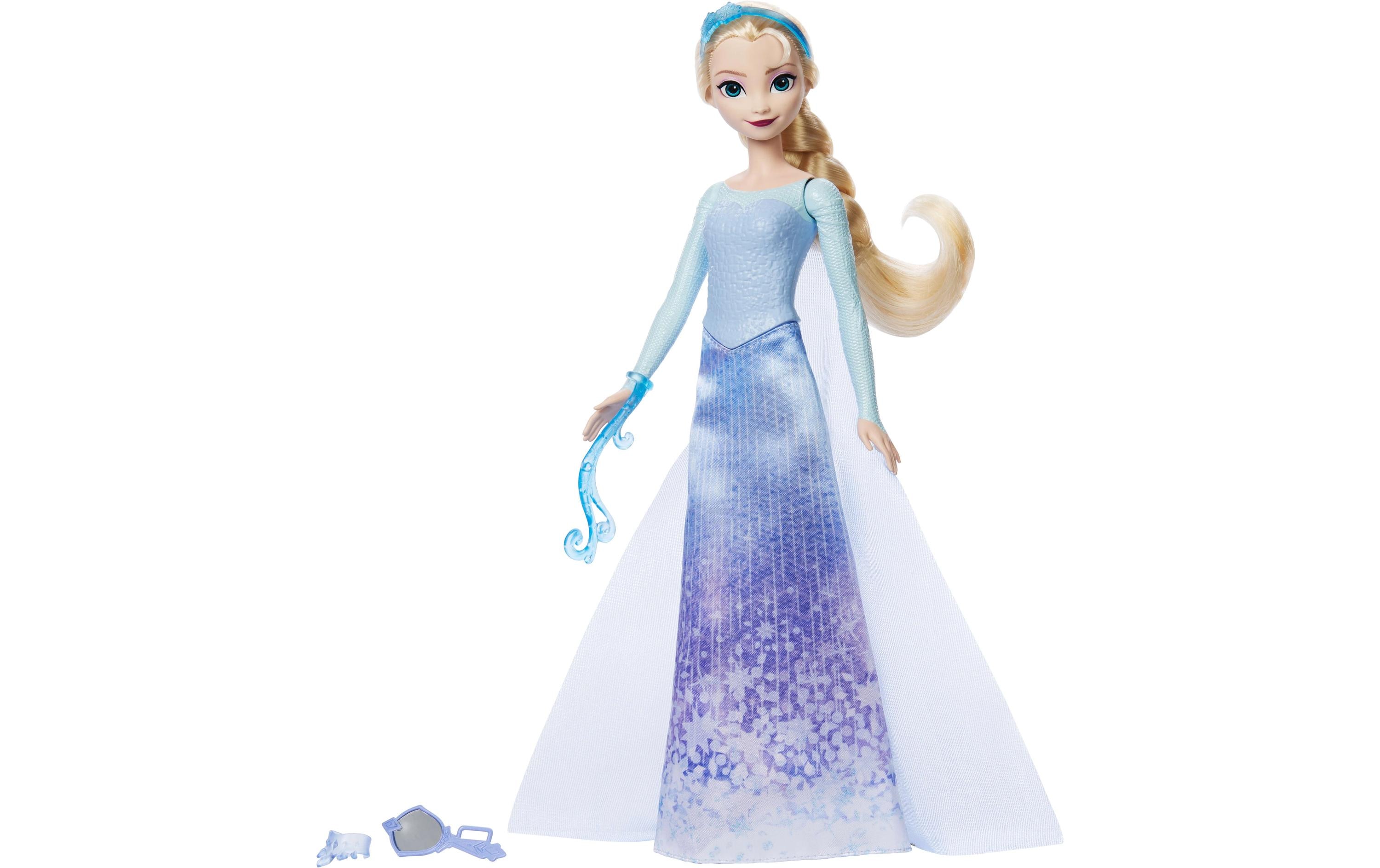 Puppe Eiskönigin Spin & Reveal ElsaModepuppe und Accessoires mit 11 Überraschungen aus dem Disney-Film