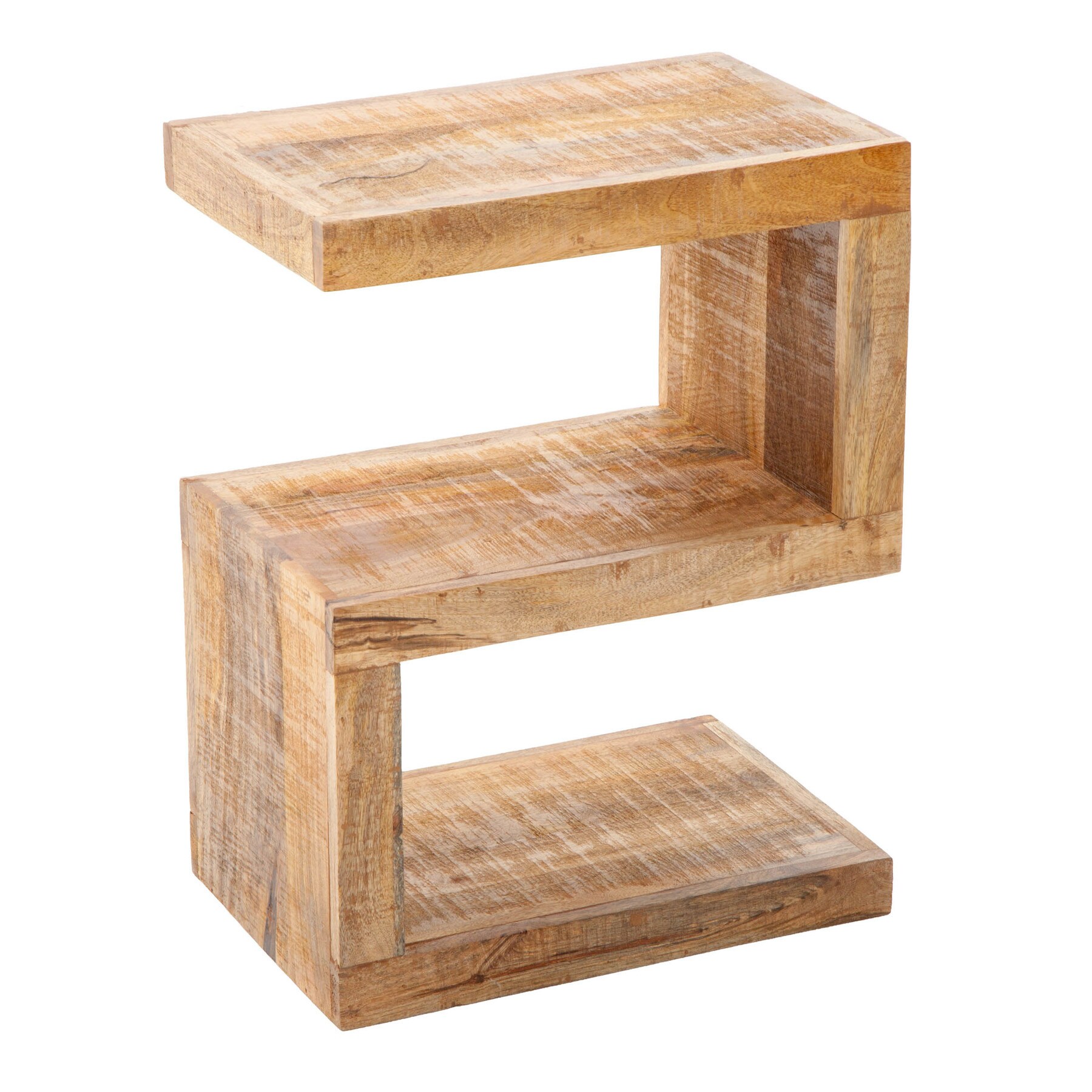 riess-ambiente Beistelltisch S - handgearbeiteter 60cm Mango Massivholz mit Ablage variabel stellbar