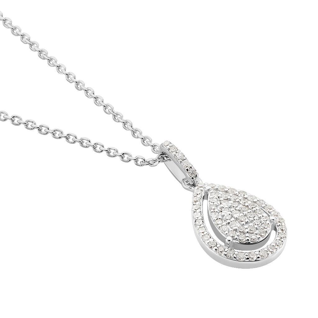 Collier Or Blanc Diamant