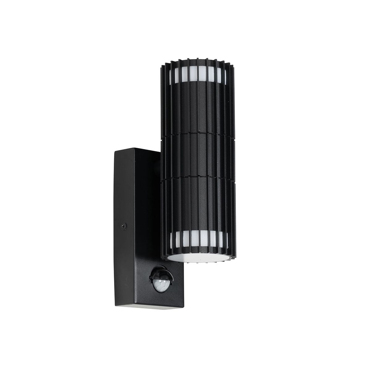 Buiten wandlamp zwart met bewegingssensor 2-lichts - Boris