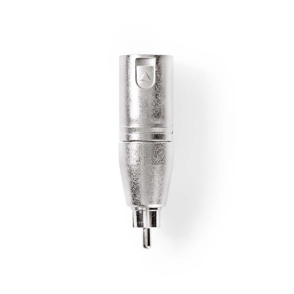 Nedis Adaptador XLR | de 3 Pines Macho RCA 10 Unidades Metal