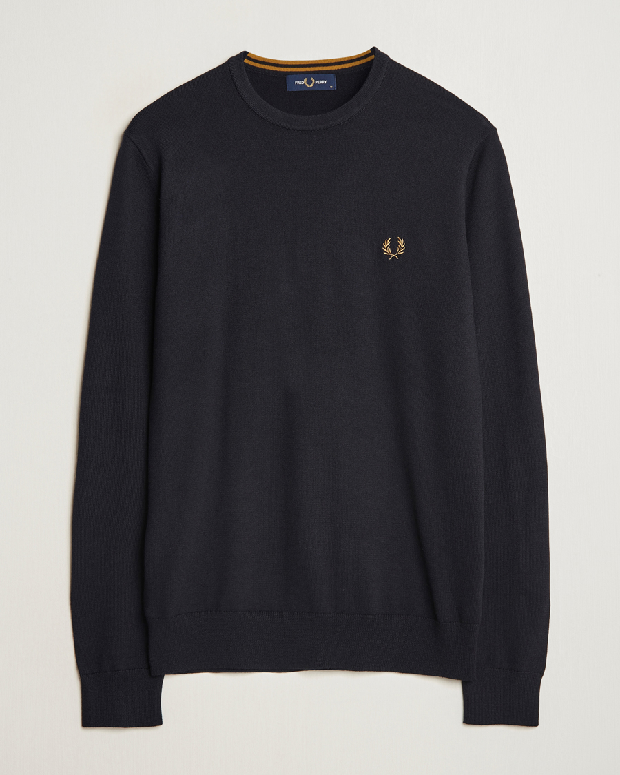Fred Perry Classic Crew Neck Jumper Navy