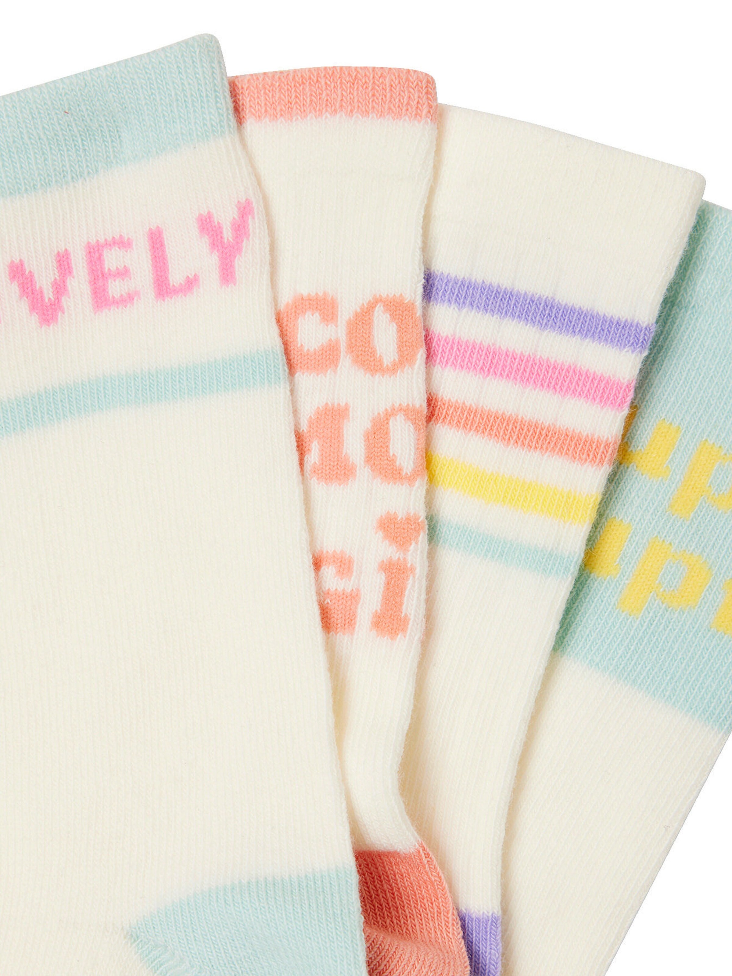 Vertbaudet 4er-Pack Mädchen Socken wollweiß