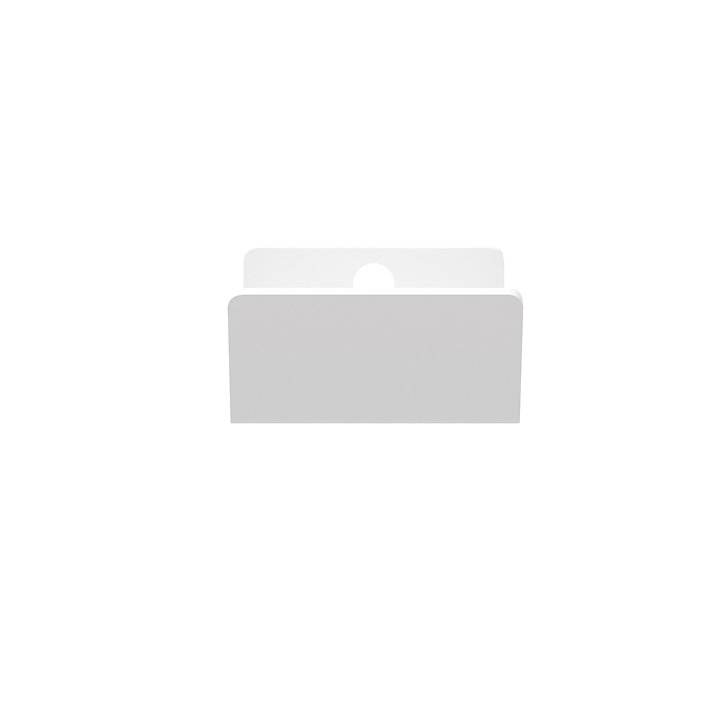 Lot de 2 poignées blanches en acier GoodHome Atomia H 2,1 x L 3,7 x P 3,4 cm