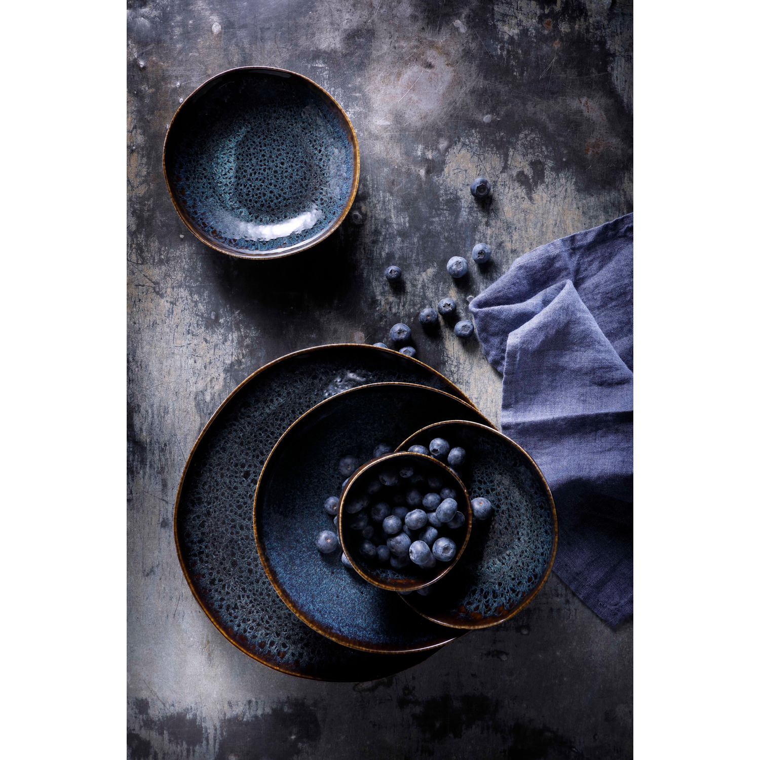Palmer Serviesset Eccentric Stoneware 6-persoons 24-delig Blauw