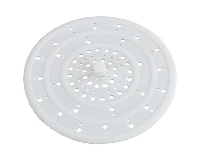 Tamis d'évier Sava Wenko L. 12 cm en silicone blanc