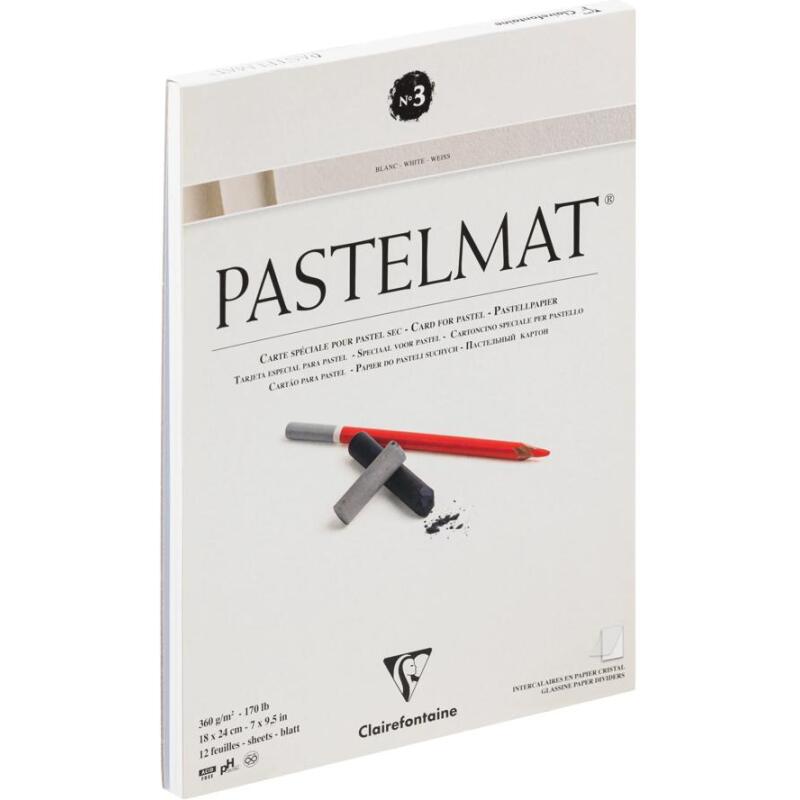 Pastelmat bloc collé 12F 18x24cm 360g