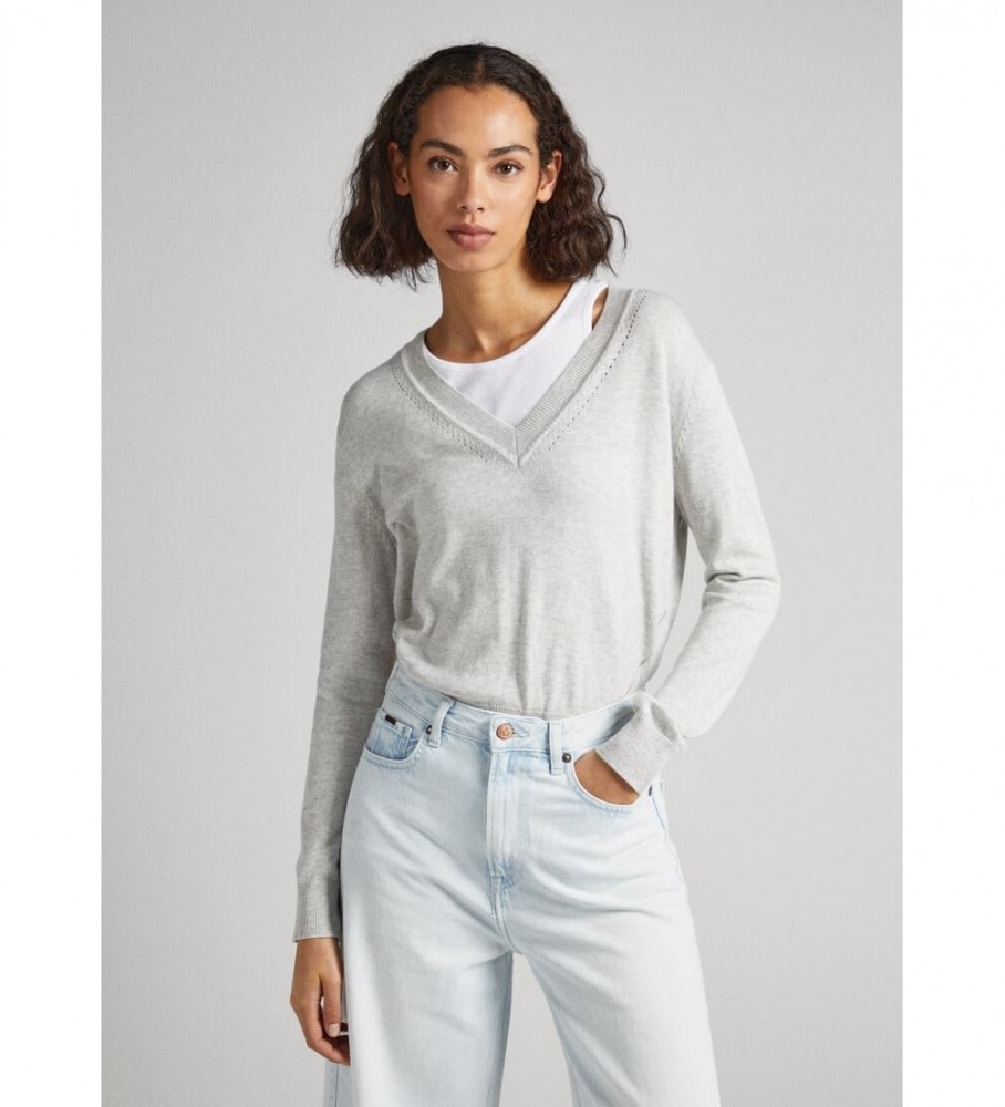 Pepe Jeans Jersey Donna V cinza