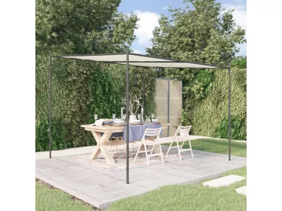 Belvédère blanc 3x3 m 180 g/m² tissu et acier