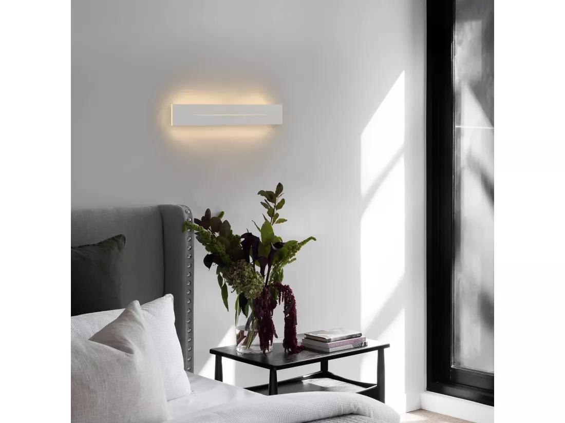 NETTLIFE applique murale LED intérieur 30CM applique moderne blanc chaud 8W éclairage mural