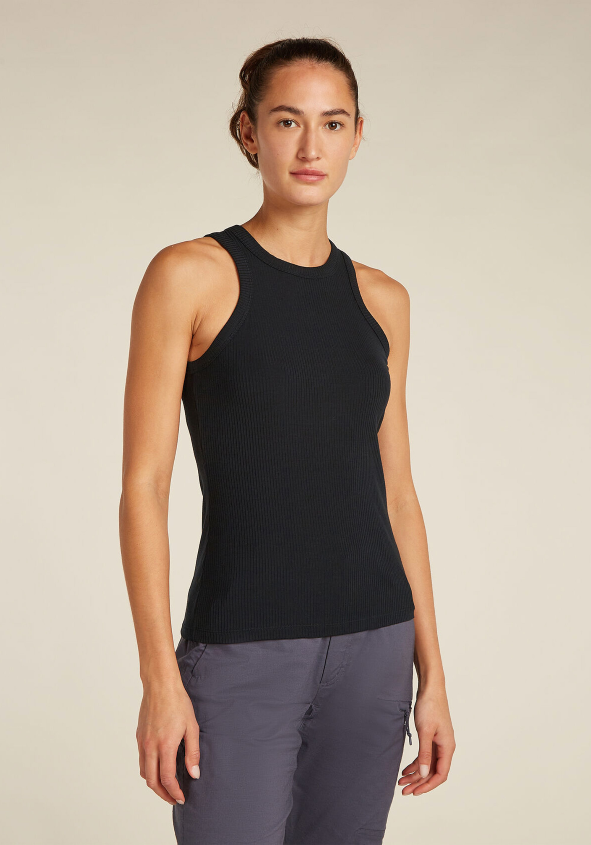 Icebreaker Tanktop Mer Rib Lotus Tank Black