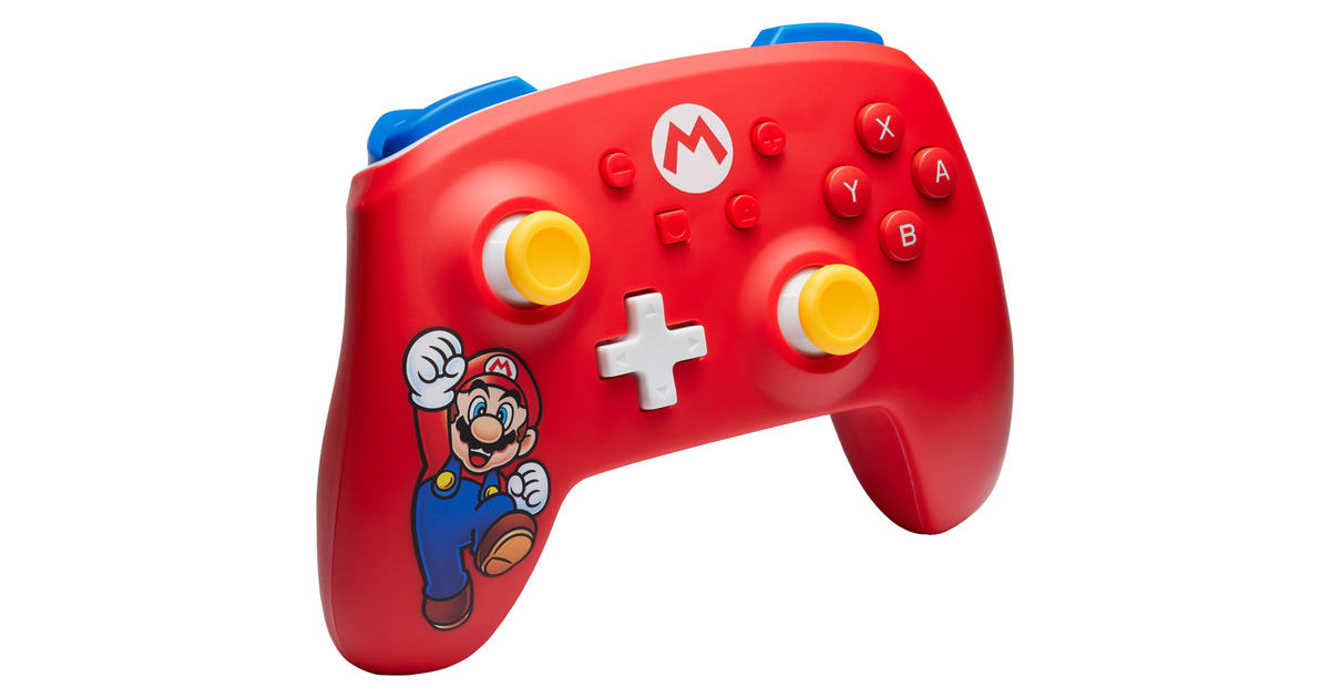 PowerAWireless Controller for Nintendo Switch - Mario Joy  (Rood)