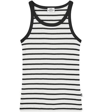 Mads Nørgaard Tanktop - Rib - Carinila - Vanilla Ice/Schwarz