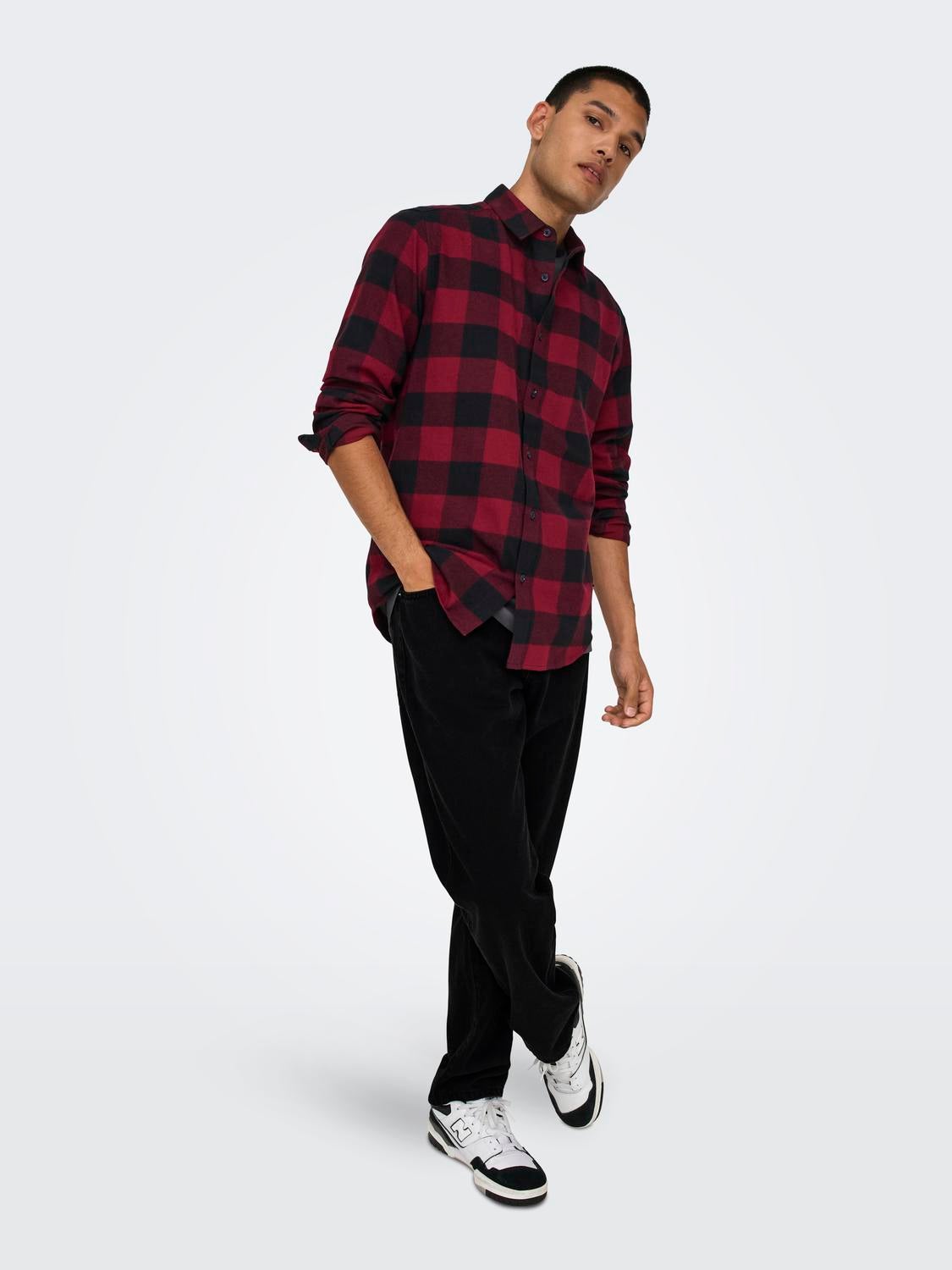 ONSEDGE Mittlere Taille Gerade geschnitten Jeans Black Denim