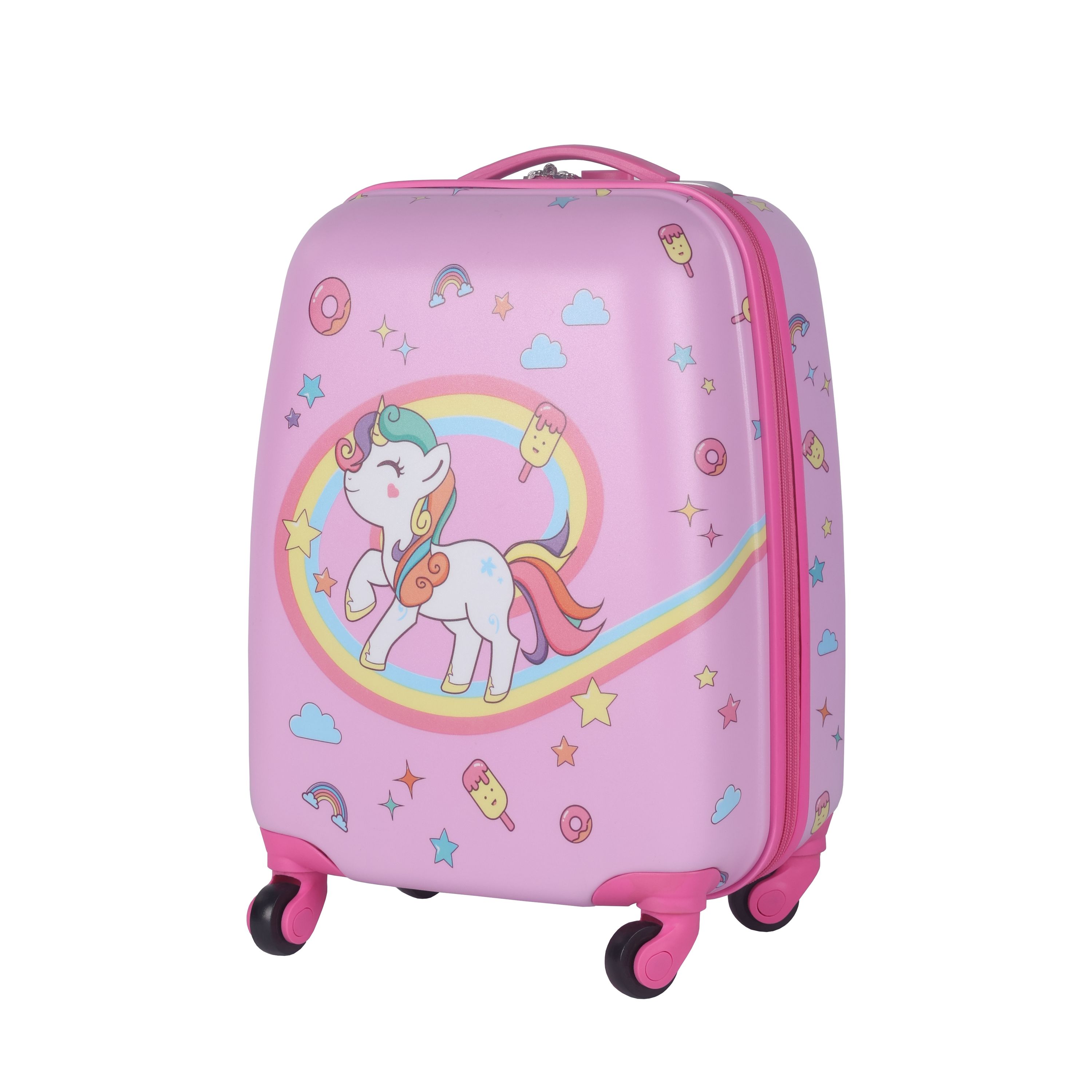 Kinderkoffer Hartschalenkoffer Einhorn rosa