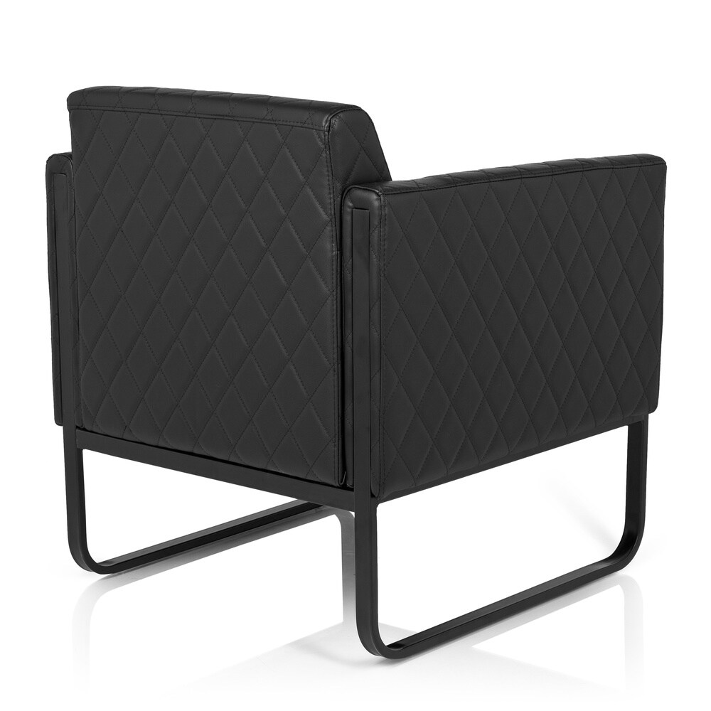 Polstersessel ARUBA BLACK Kunstleder mit Armlehnen hjh OFFICE