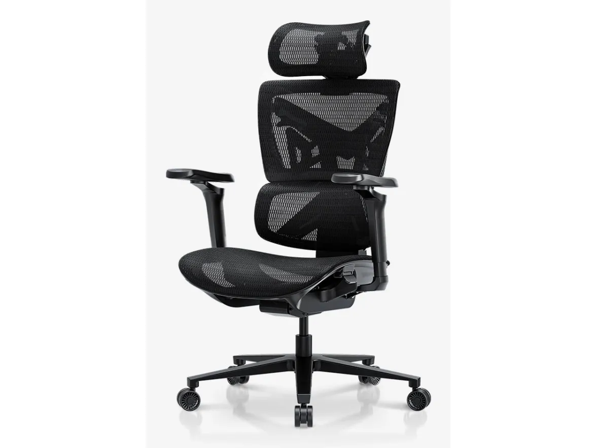 Anda Seat X-Air Pro, Trådsæde, Ryglæn med trådnet, Sort, Sort, Maske, Maske