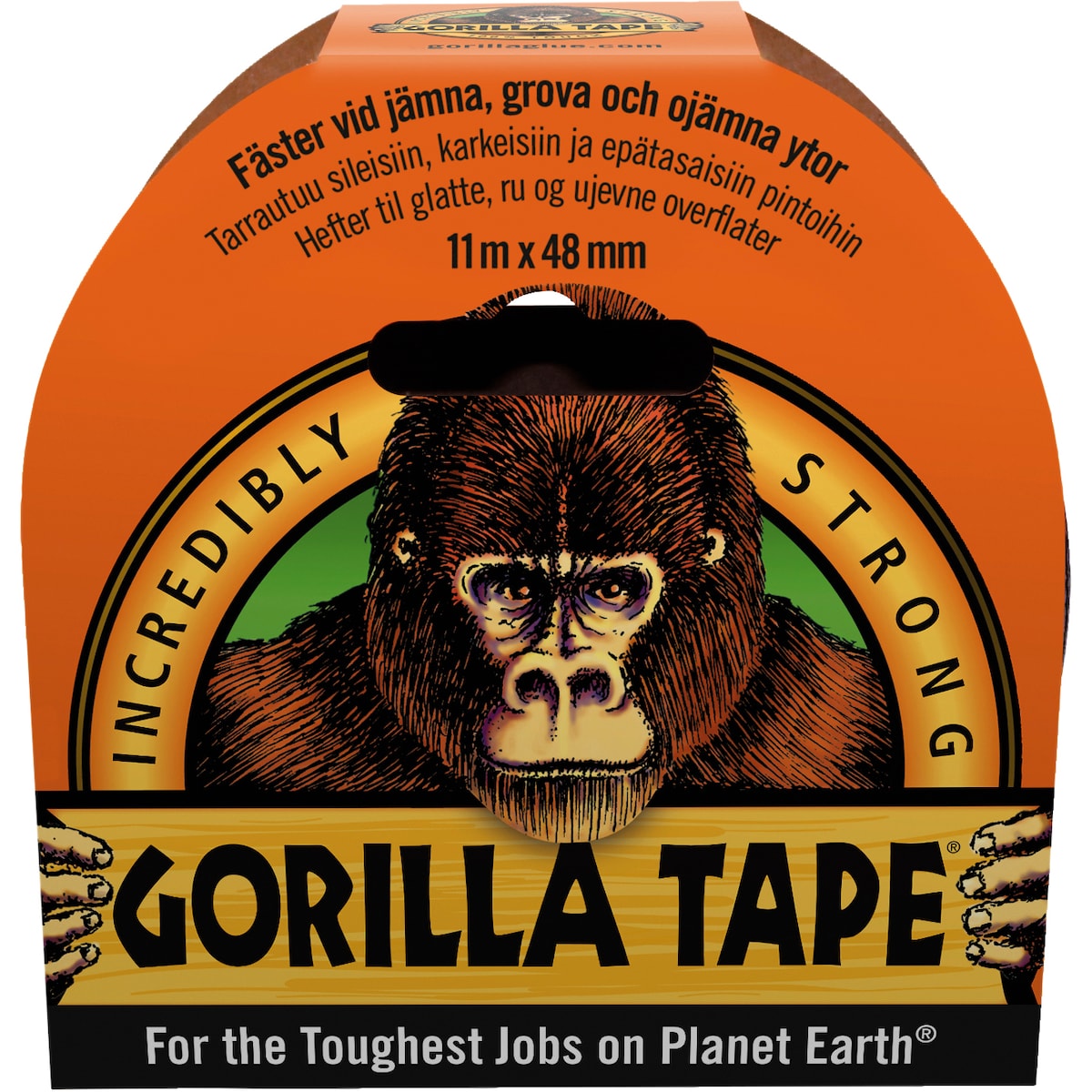 Gorilla Glue tape, sort, 11 m × 48 mm