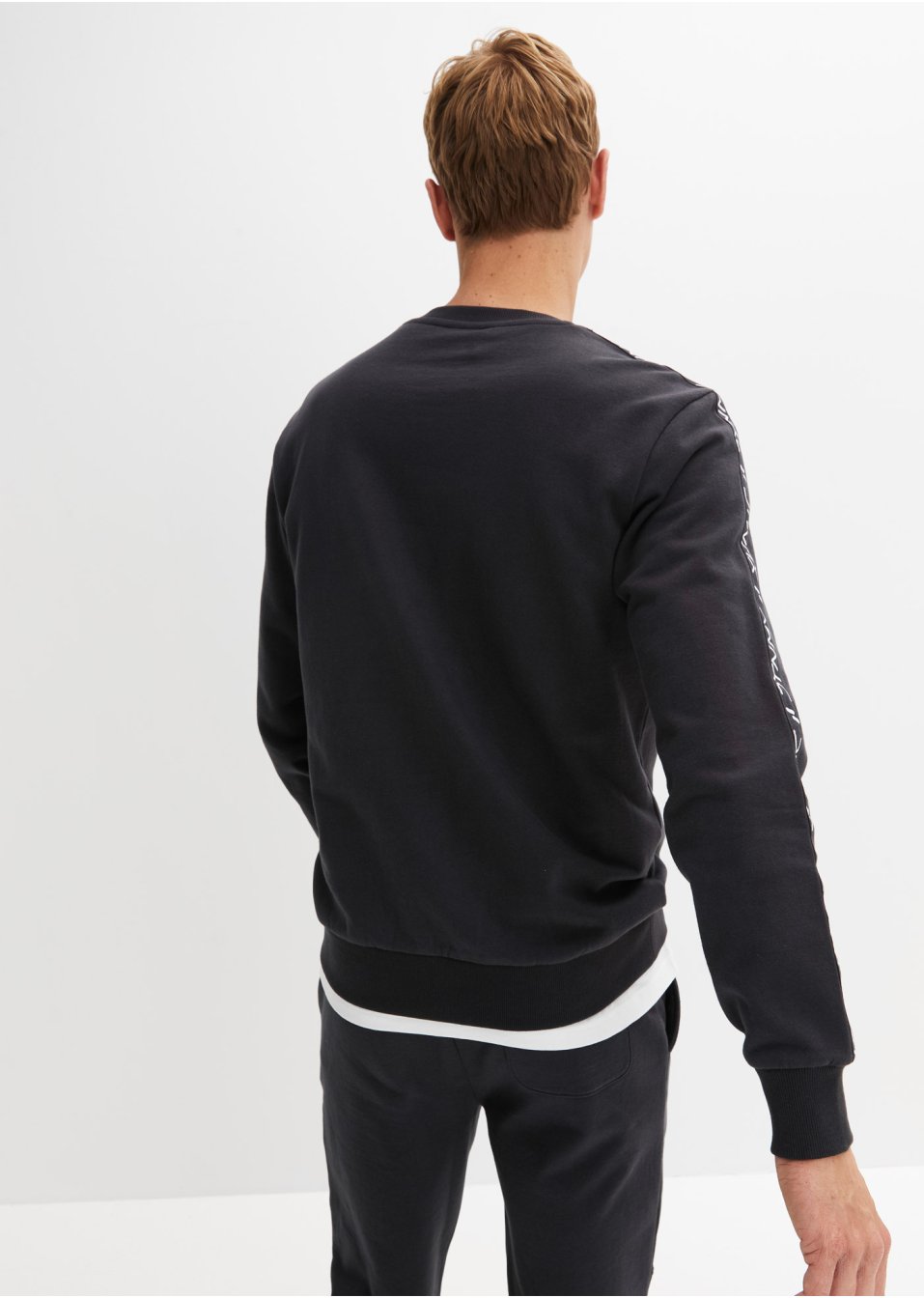 Sweat-shirt avec détails sportifs en coton